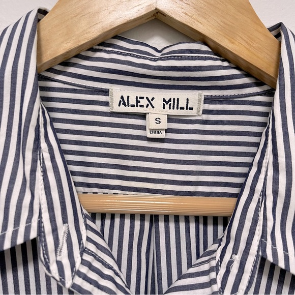Alex Mill Blue Striped Midi Dress - Picture 4 of 12